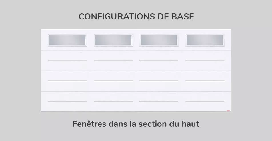 Configuration de base - fenêtres dans la section du haut