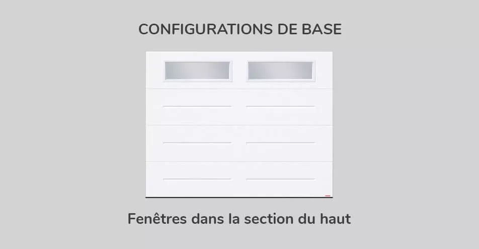 Configuration de base - fenêtres dans la section du haut