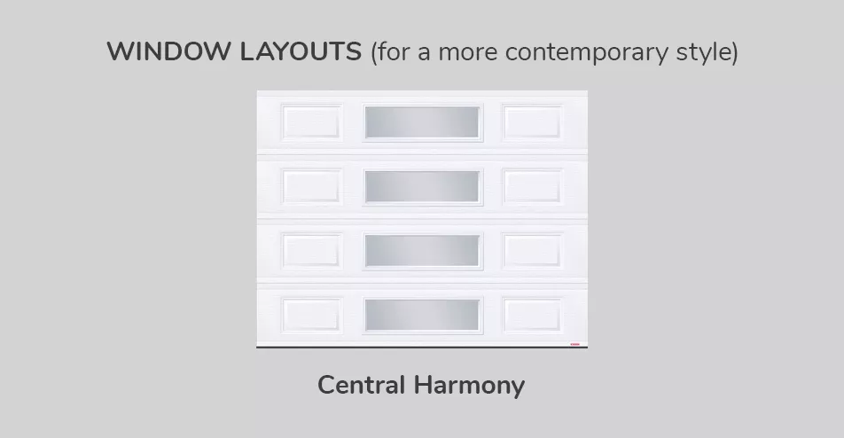 Window layouts, 9' x 7', Central Harmony