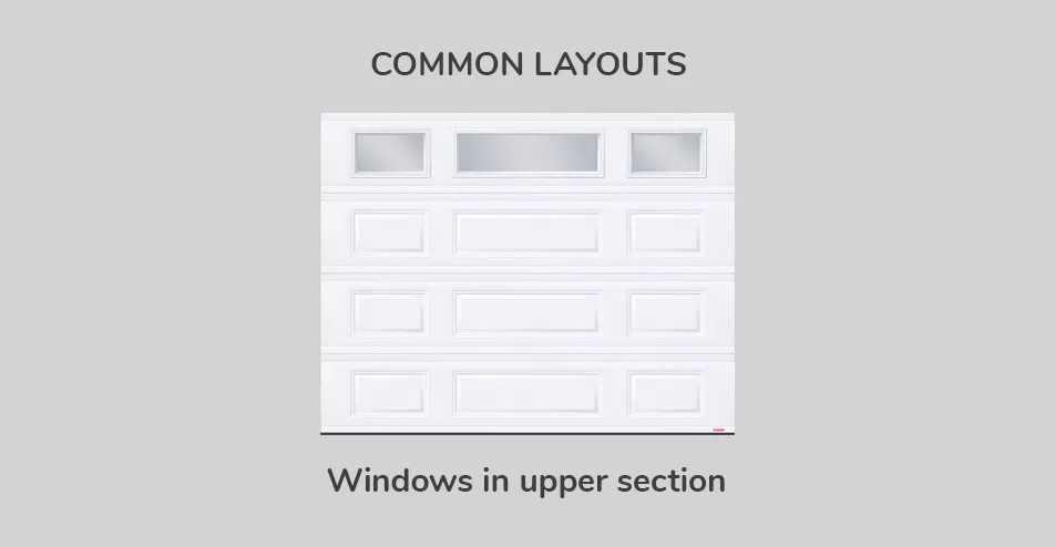 Common layouts, 9' x 7', Windows in upper section