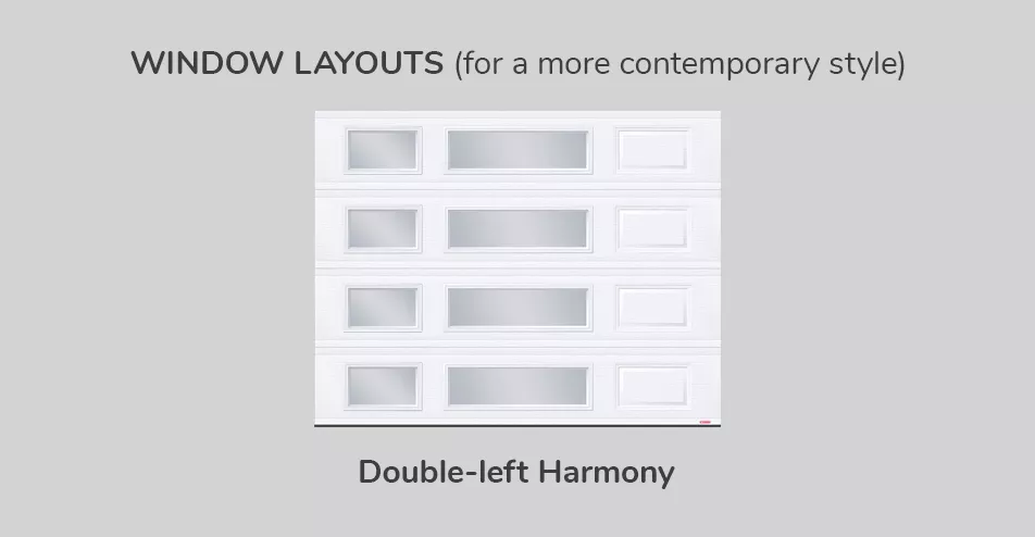 Window layouts, 9' x 7', Double-left Harmony