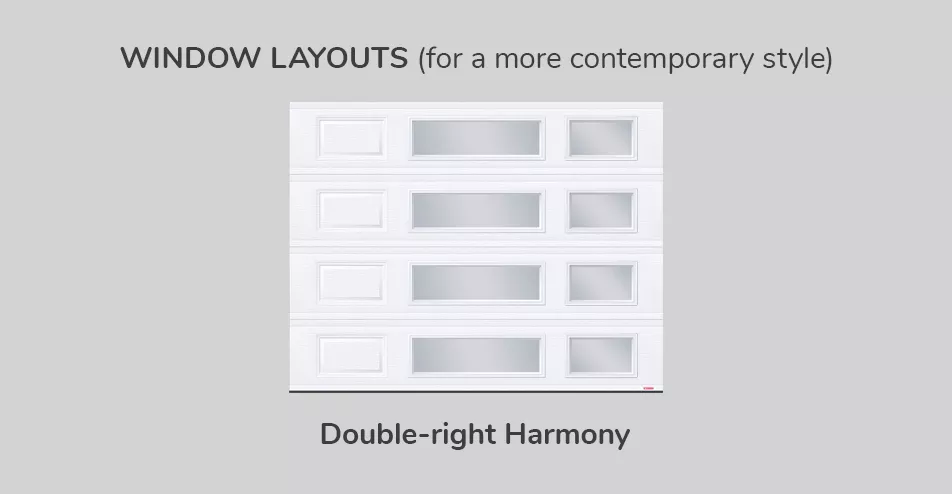 Window layouts, 9' x 7', Double-right Harmony