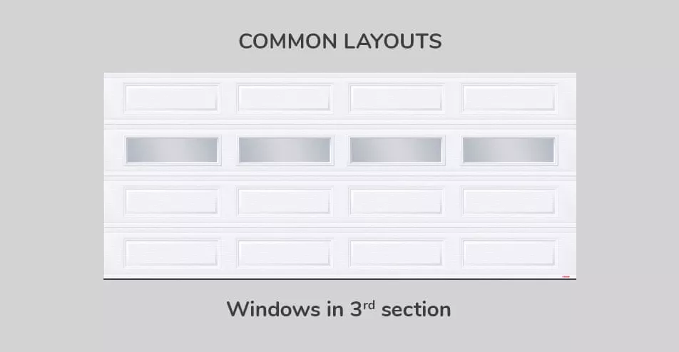 Common layouts, 16' x 7', Windows in third section