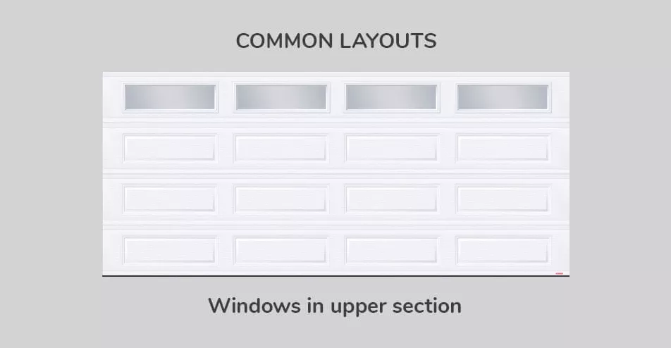 Common layouts, 16' x 7', Windows in upper section