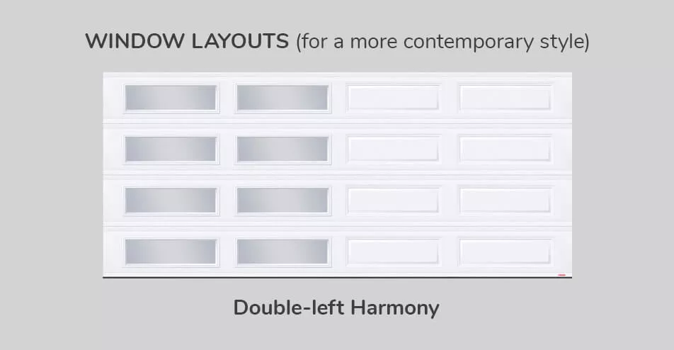 Window layouts, 16' x 7', Double-left Harmony