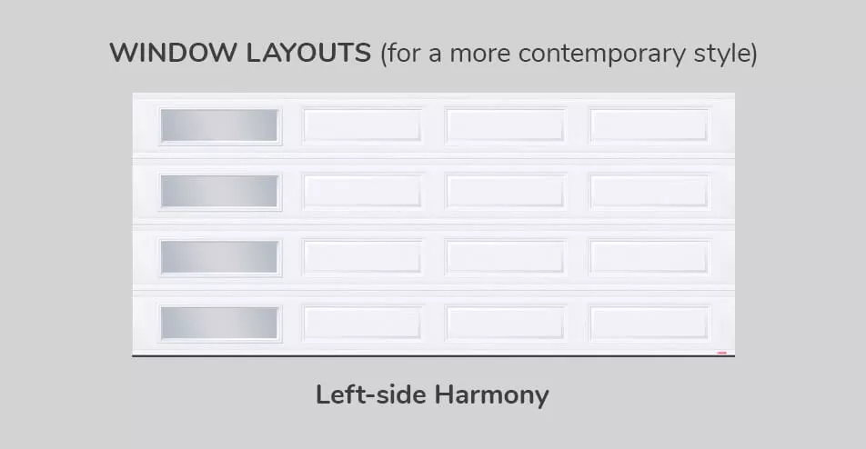 Window layouts, 16' x 7', Left-side Harmony