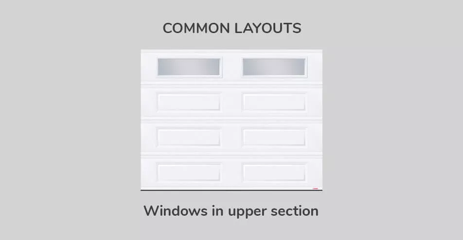 Common layouts, 9' x 7', Windows in upper section