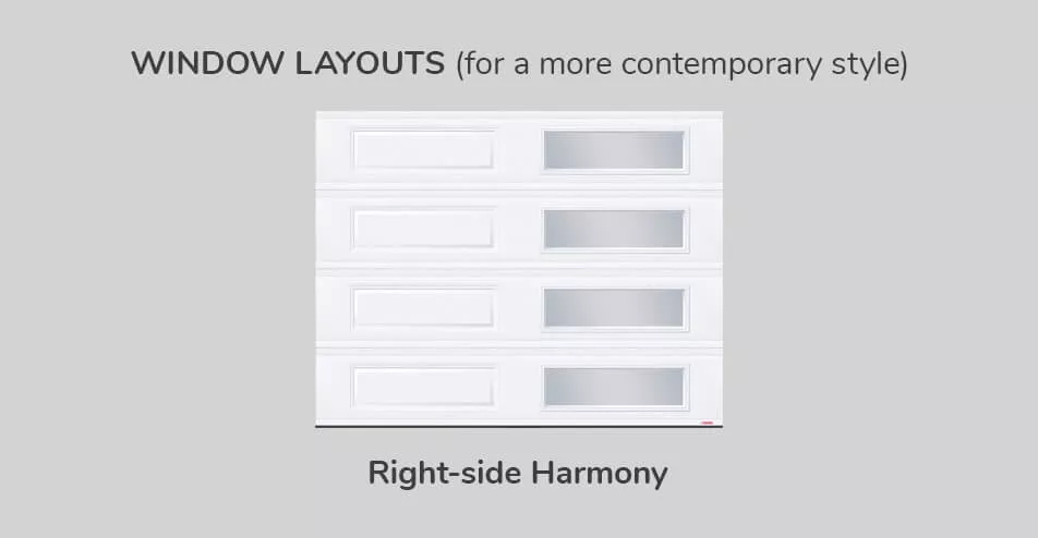 Window layouts, 9' x 7', Right-side Harmony