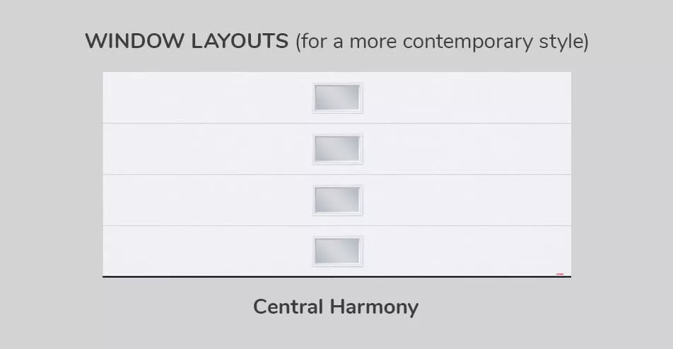 Window layouts, 16' x 7', Central Harmony