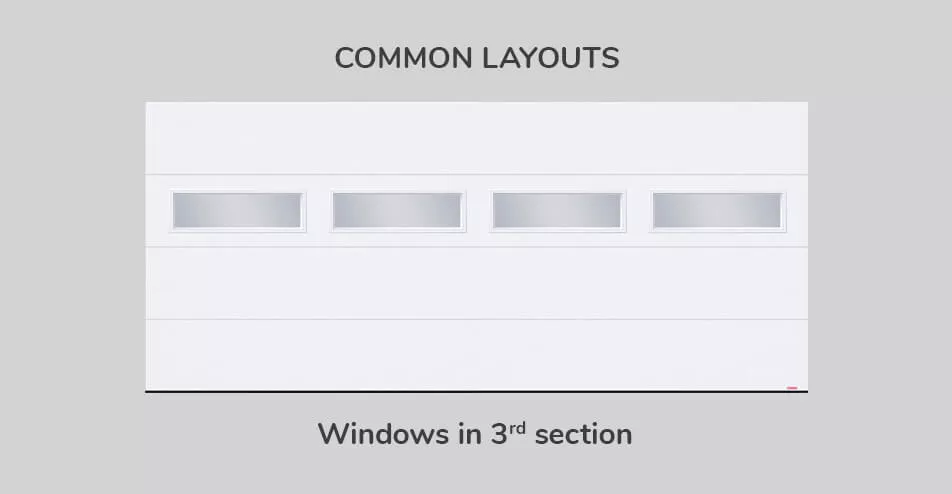 Common layouts, 16' x 7'', Windows in third section