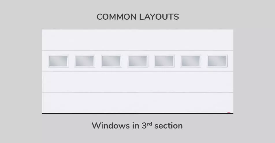 Common layouts, 16' x 7'', Windows in third section