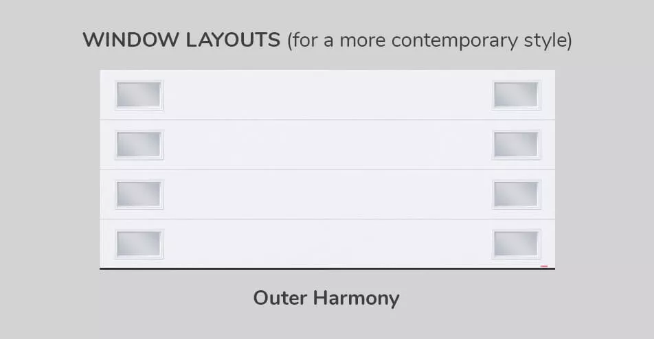 Window layouts, 16' x 7', Outer Harmony