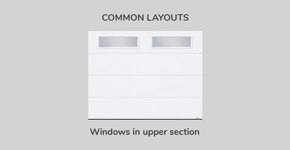 Common layouts, 9' x 7', Windows in upper section