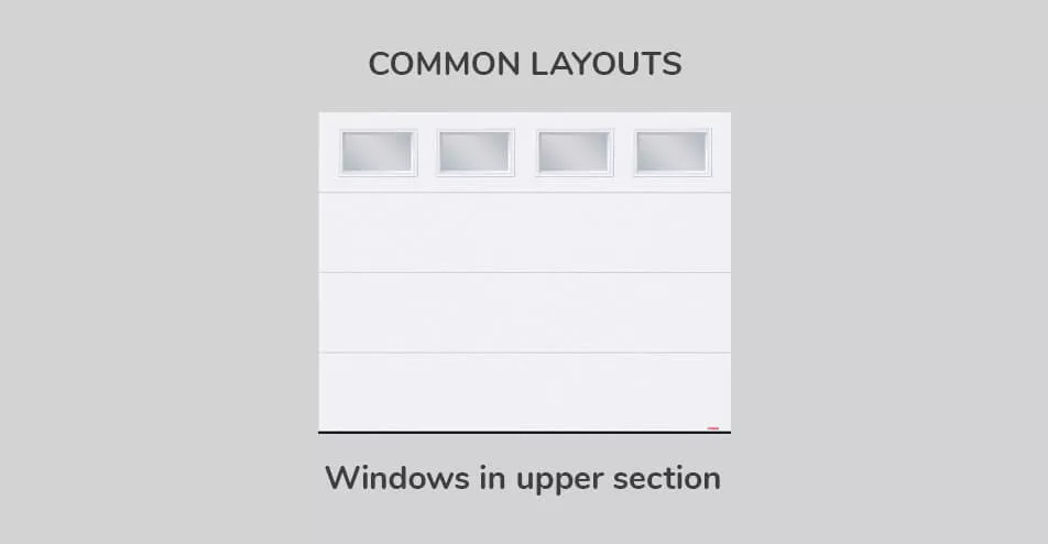 Common layouts, 9' x 7', Windows in upper section