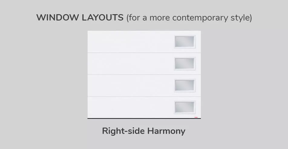 Window layouts, 9' x 7', Right-side Harmony