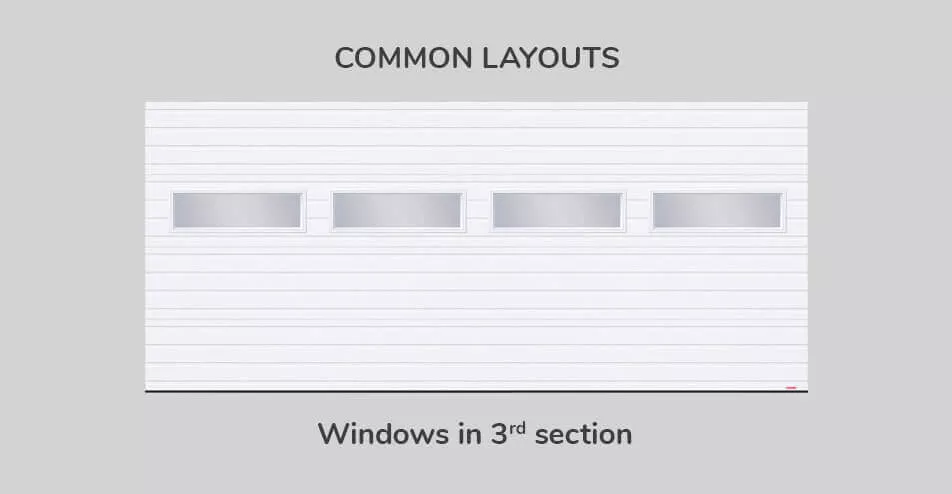 Common layouts, 16' x 7', Windows in third section