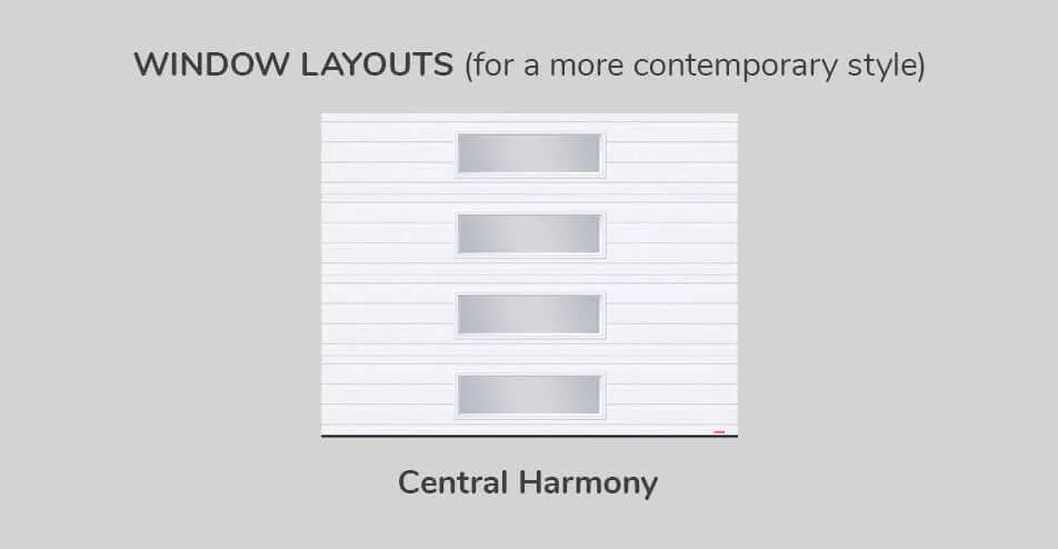 Window layouts, 9' x 7', Central Harmony