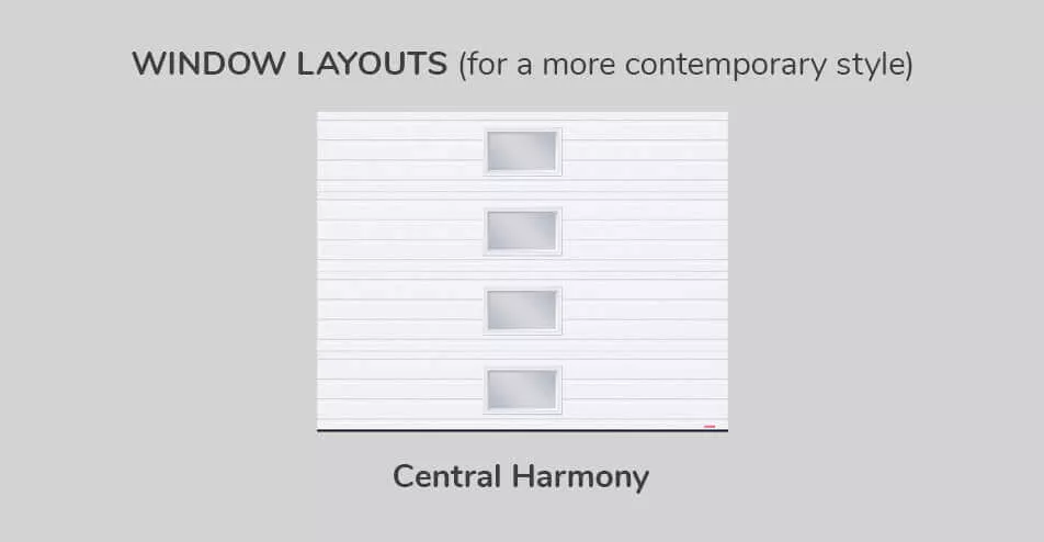 Window layouts, 9' x 7', Central Harmony