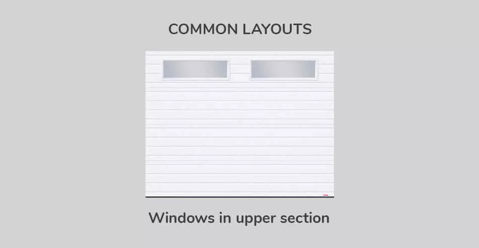 Common layouts, 9' x 7', Windows in upper section