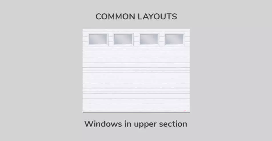 Common layouts, 9' x 7', Windows in upper section