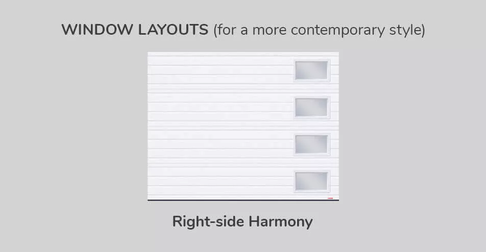 Window layouts, 9' x 7', Right-side Harmony