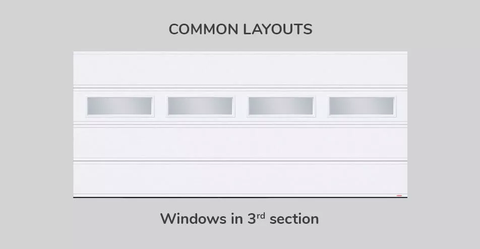 Common layouts, 16' x 7', Windows in third section