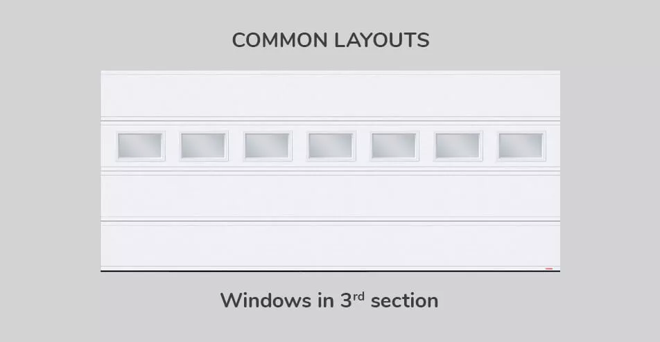 Common layouts, 16' x 7', Windows in third section