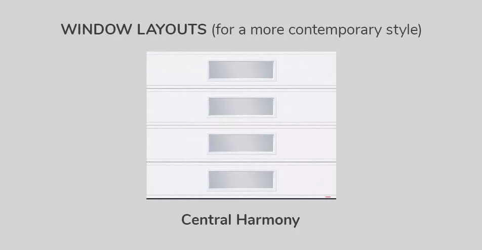 Window layouts, 9' x 7', Central Harmony