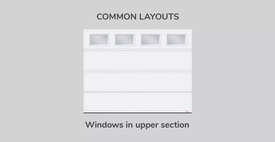 Common layouts, 9' x 7', Windows in upper section