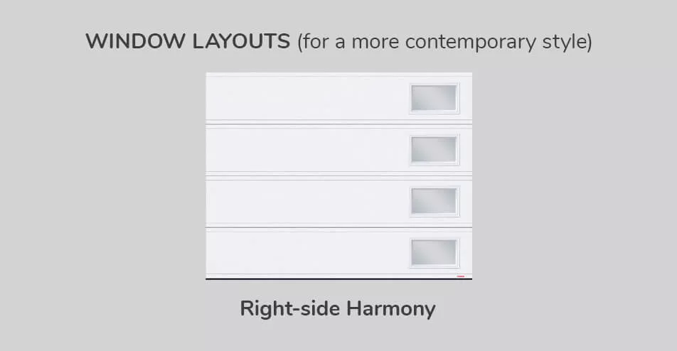 Window layouts, 9' x 7', Right-side Harmony