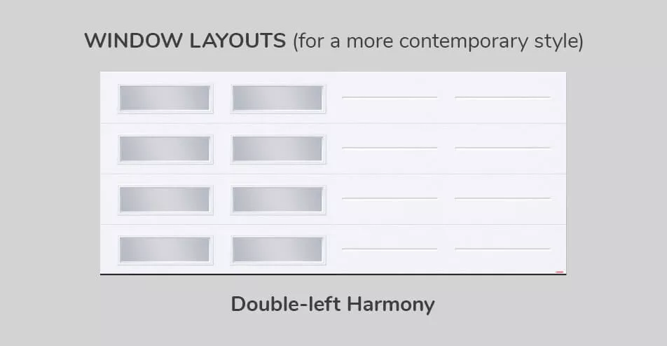 Window layouts, 16' x 7', Double-left Harmony