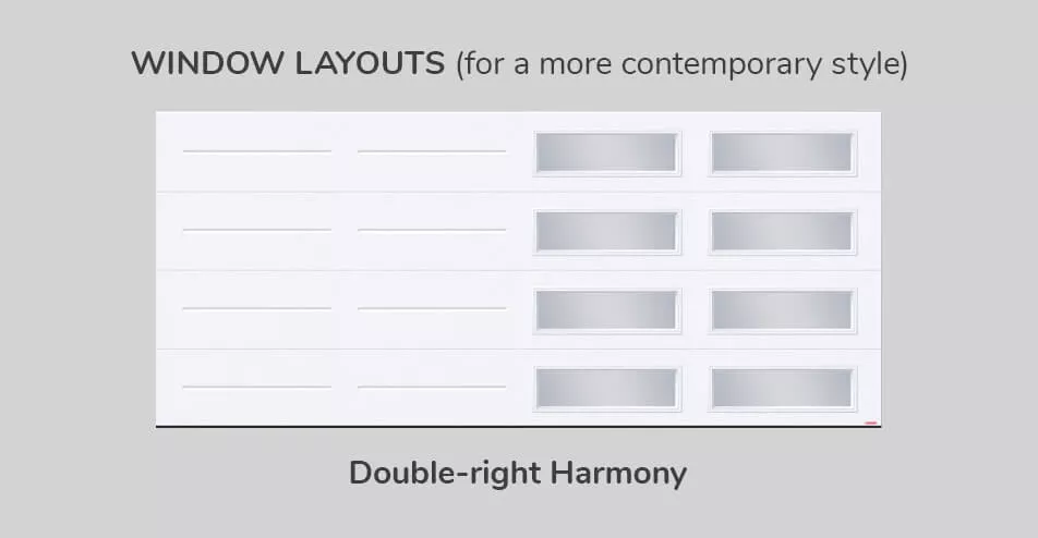 Window layouts, 16' x 7', Double-right Harmony