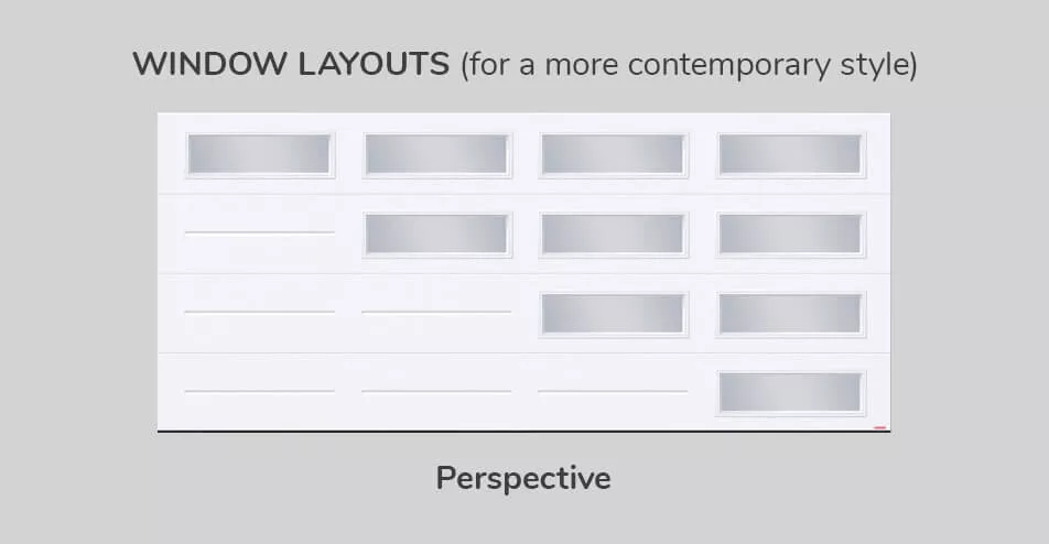 Window layouts, 16' x 7', Perspective