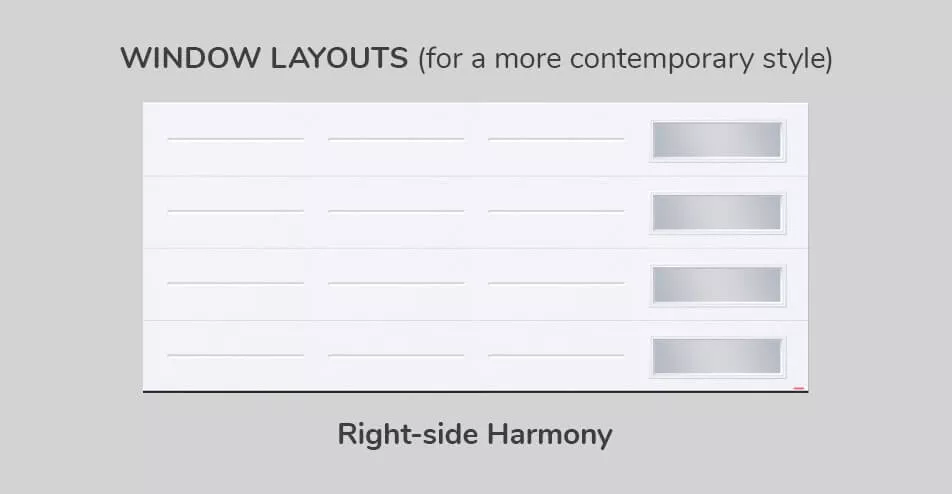 Window layouts, 16' x 7', Right-side Harmony