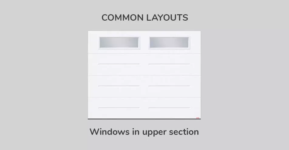 Common layouts, 9' x 7', Windows in upper section