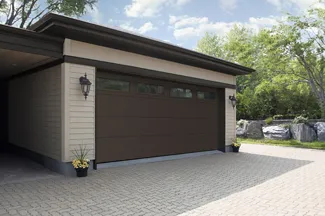 Acadia 138 Flush, 16' x 7'6", Moka Brown, Clear windows