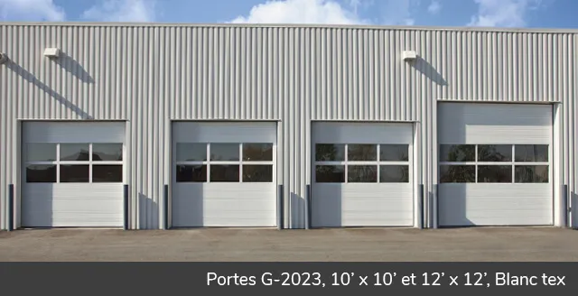 Portes G-2020, 10' x 10' and 12' x 12', Blanc Tex