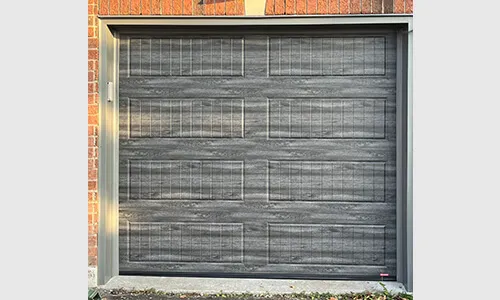 Standard+ North Hatley LP garage door, 8' x 7', Weathered Grey Faux Wood